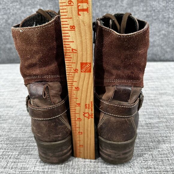 Taos Footwear Crave Combat Boots Womens Sz US 6.5 EU 37 Bordeaux Leather Lace Up - Picture 4 of 16